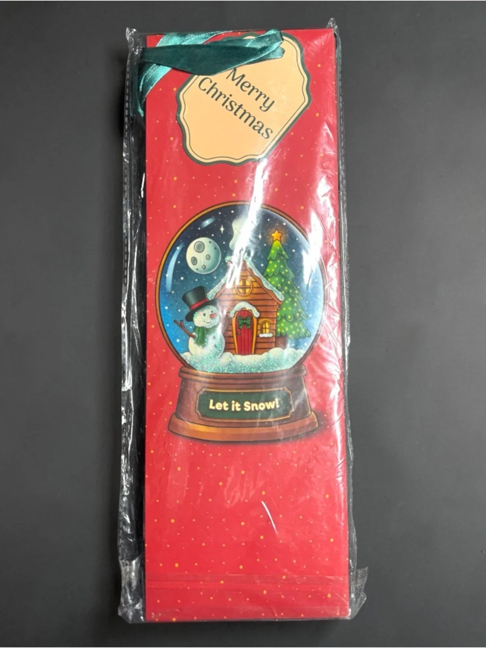 Christmas Wine Gift Bags 4 Pack Snow Globe Hostess Gift Holiday Wrap NWT